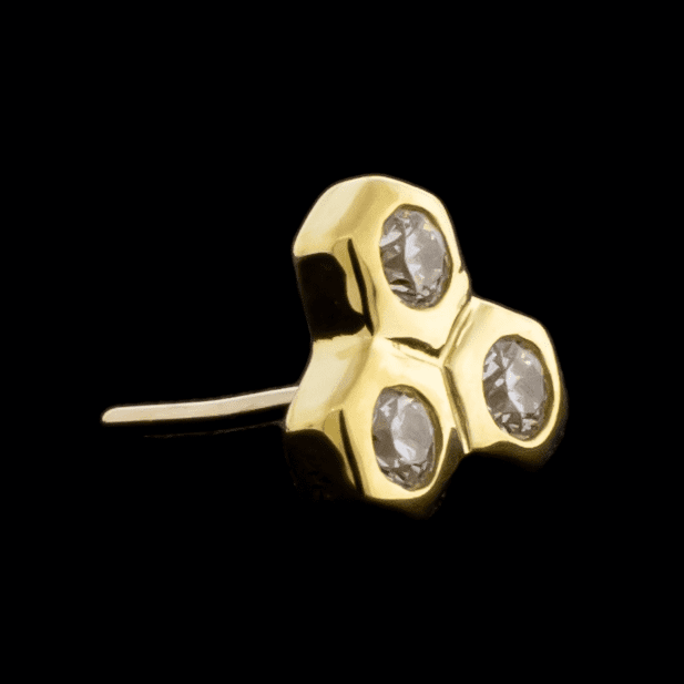Apis - 18KT Gold Threadless End | Body Jewelry | Wiccan Center
