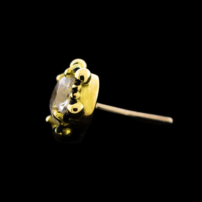 Amalia - 18KT Gold Threadless End | Threadless End | Wiccan Center