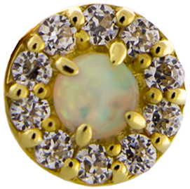 Liora - 14KT Gold Threadless End | Body Jewelry | Wiccan Center