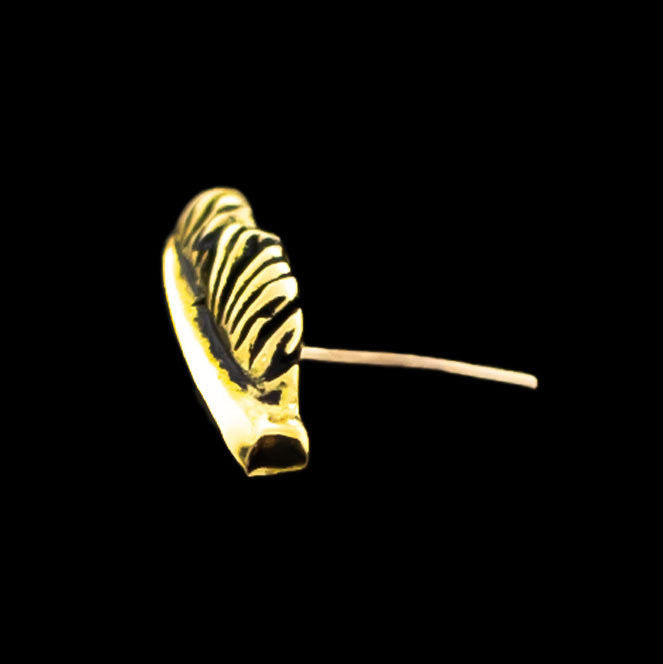 Quill - 18KT Gold Threadless End | Threadless End | Wiccan Center