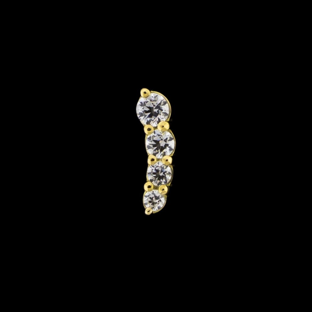 Bailey - 18KT Solid Gold Threadless End | Threadless End | Wiccan Center
