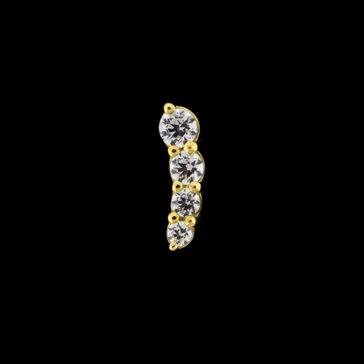 Bailey - 18KT Solid Gold Threadless End | Threadless End | Wiccan Center