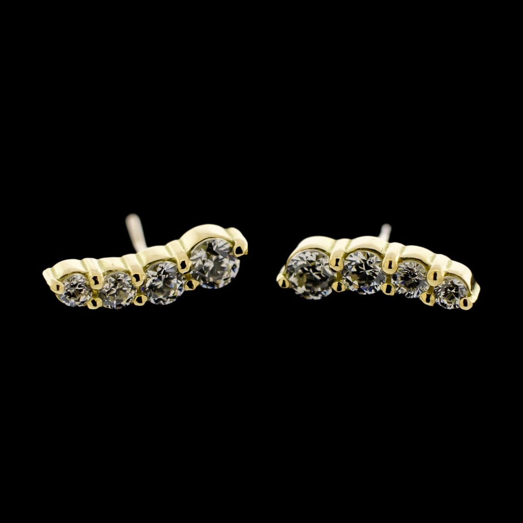 Bailey - 18KT Solid Gold Threadless End | Threadless End | Wiccan Center