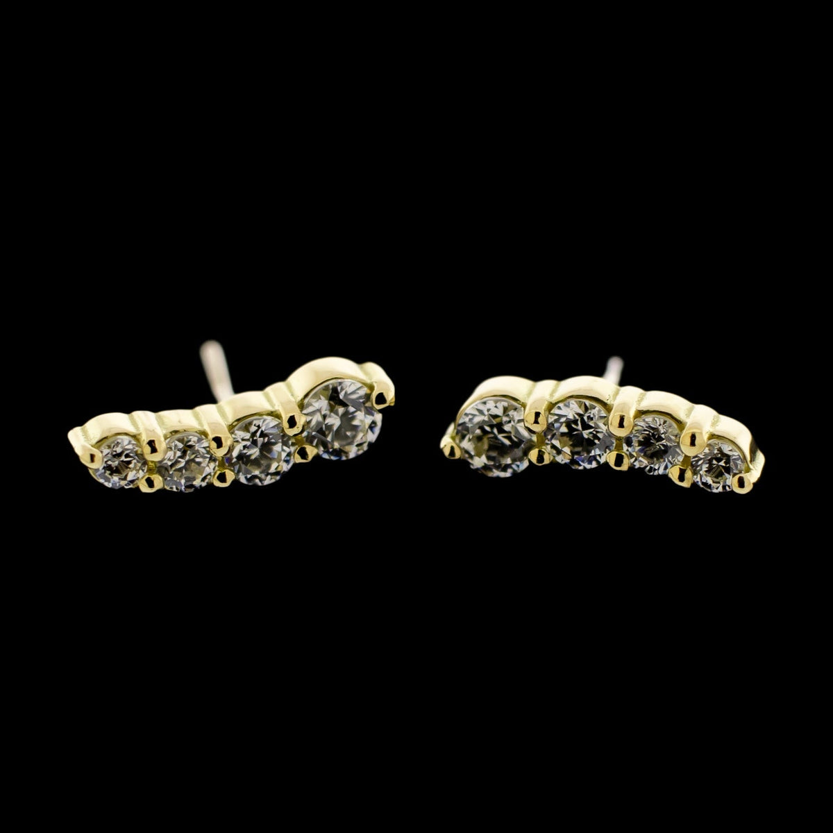 Bailey - 18KT Solid Gold Threadless End | Threadless End | Wiccan Center