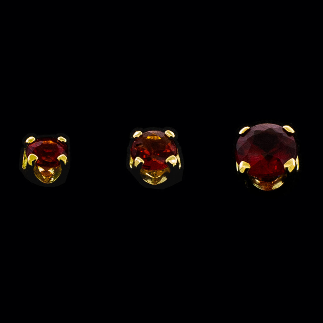 Zarela – 14kt Gold Flat Back Prong-Set Genuine Songea Sapphire | Body Jewelry | Wiccan Center