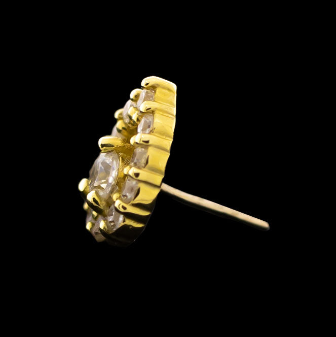Ayla - 18KT Gold Threadless End | Threadless End | Wiccan Center