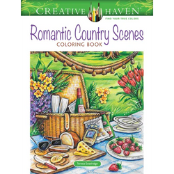 Creative Haven Romantic Country Scenes Coloring Book - Paperback | Books | Wiccan Center