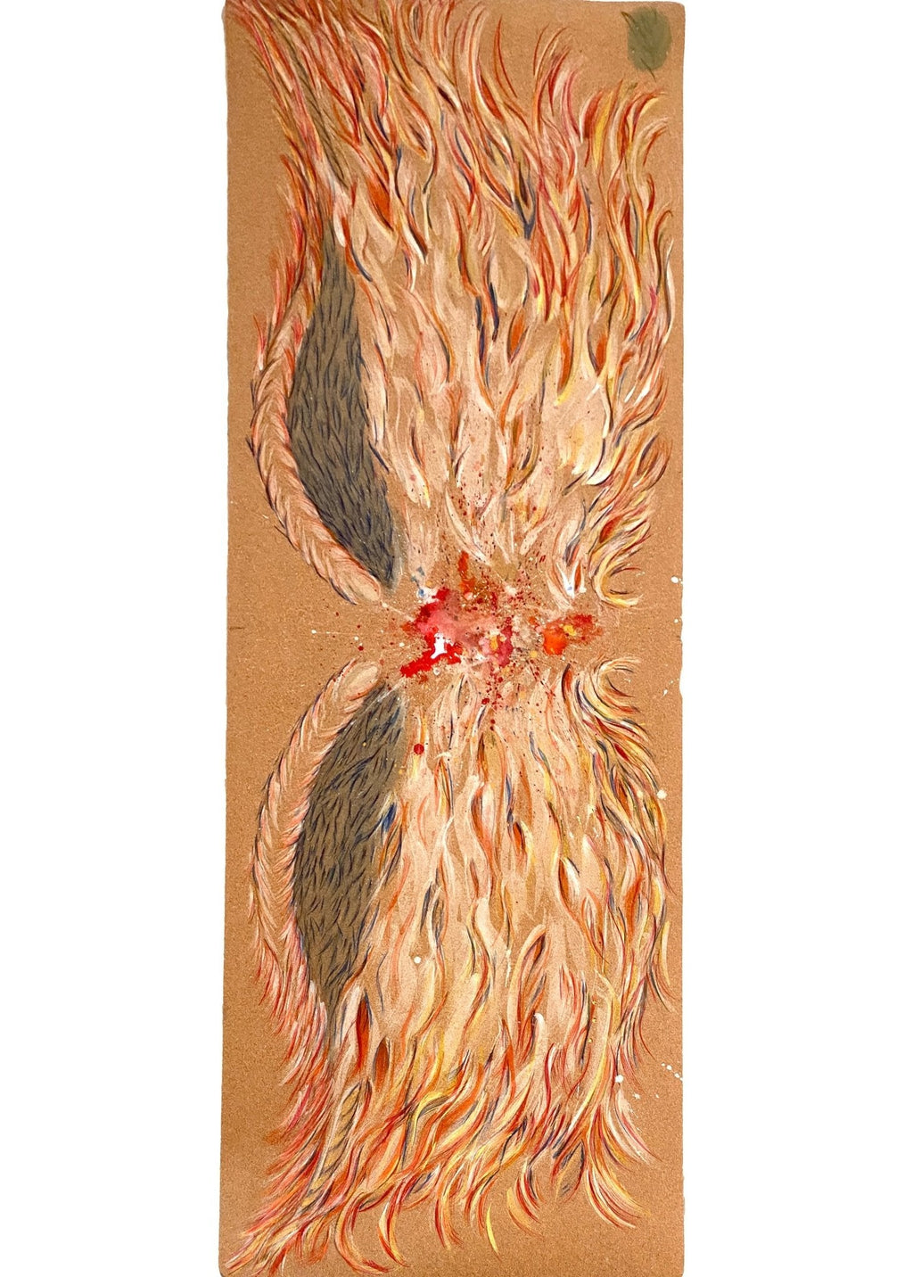 Khecara Hand Painted Cork Yoga Mat | Yoga Mat - Hand Painted | Wiccan Center