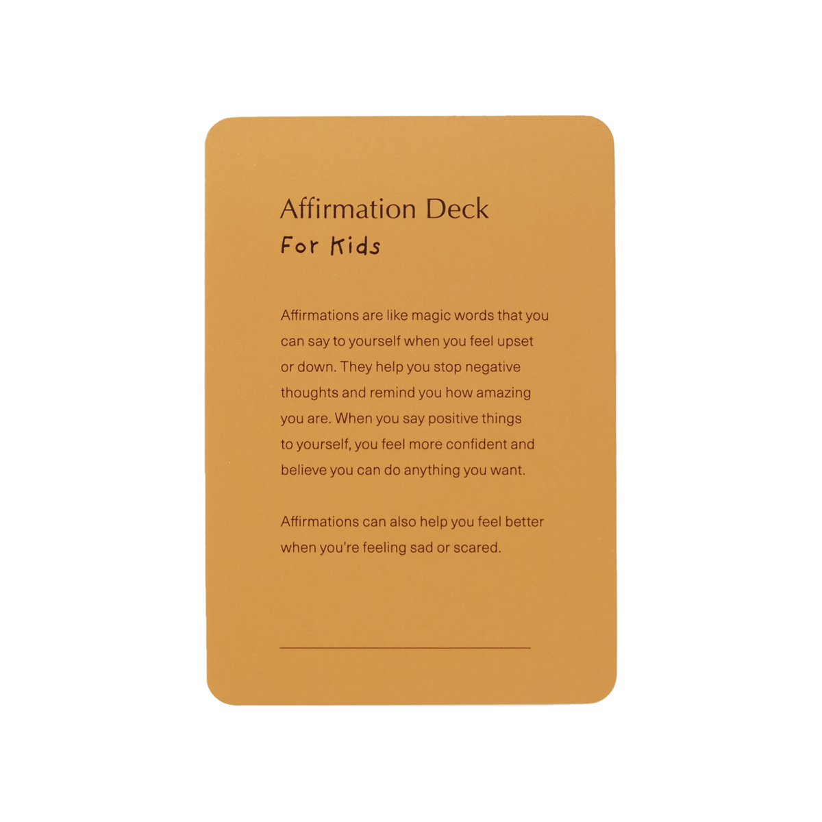 Affirmation Kids Card Deck