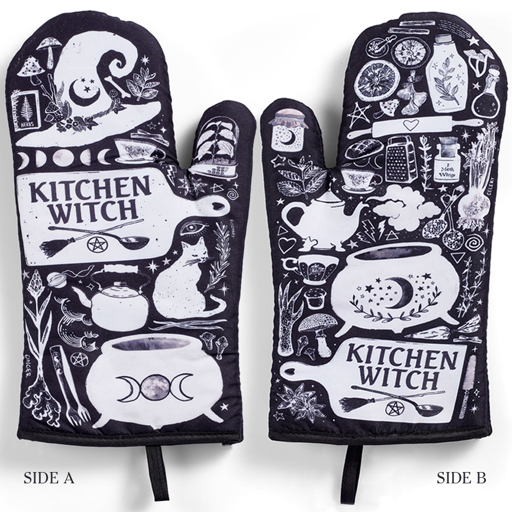 Kitchen Witch Oven Mitt Set | Kitchen | Wiccan Center