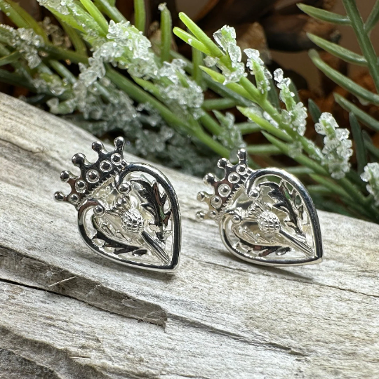 Regal Scottish Thistle Luckenbooth Earrings