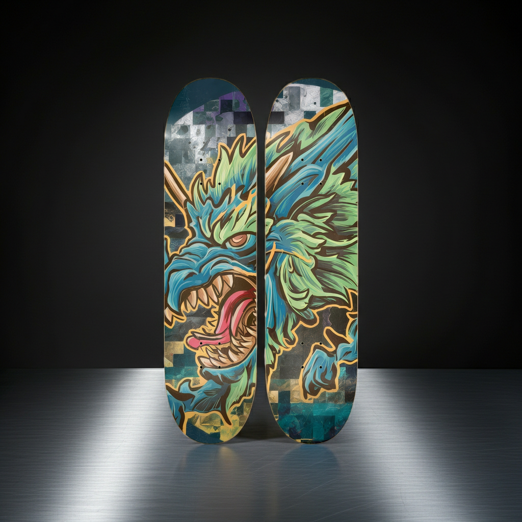 2 Skateboard Series Art - Dragons Roar | Skateboard | Wiccan Center