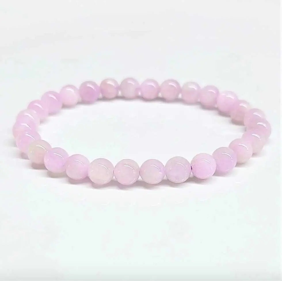 Kunzite Round Bead Bracelet - Loving Awakening | Bracelets | Wiccan Center
