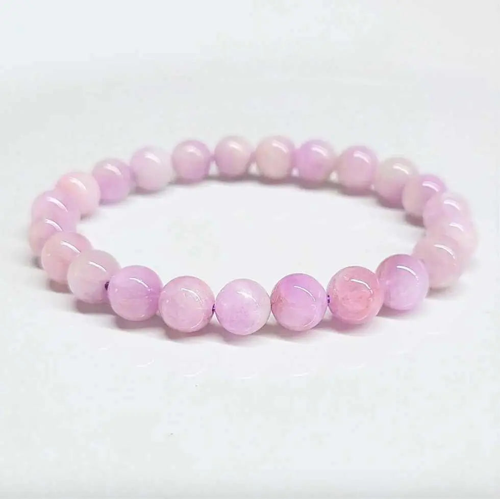 Kunzite Round Bead Bracelet - Loving Awakening | Bracelets | Wiccan Center