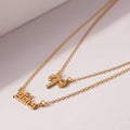 Gold Double Layered Zodiac Necklace | Necklace | Wiccan Center