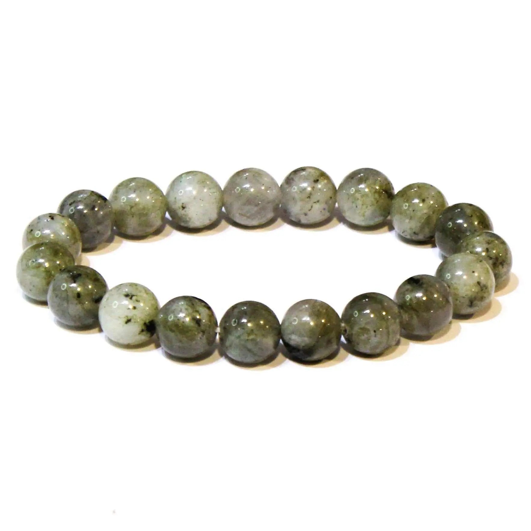 Labradorite Round Bead Bracelet - Magical Protection | Bracelets | Wiccan Center