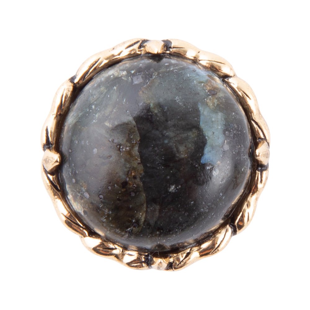 Black Labradorite and Golden Statement Ring | Rings | Wiccan Center