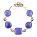 Lace Blue Agate Link Golden Bracelet | Bracelets | Wiccan Center