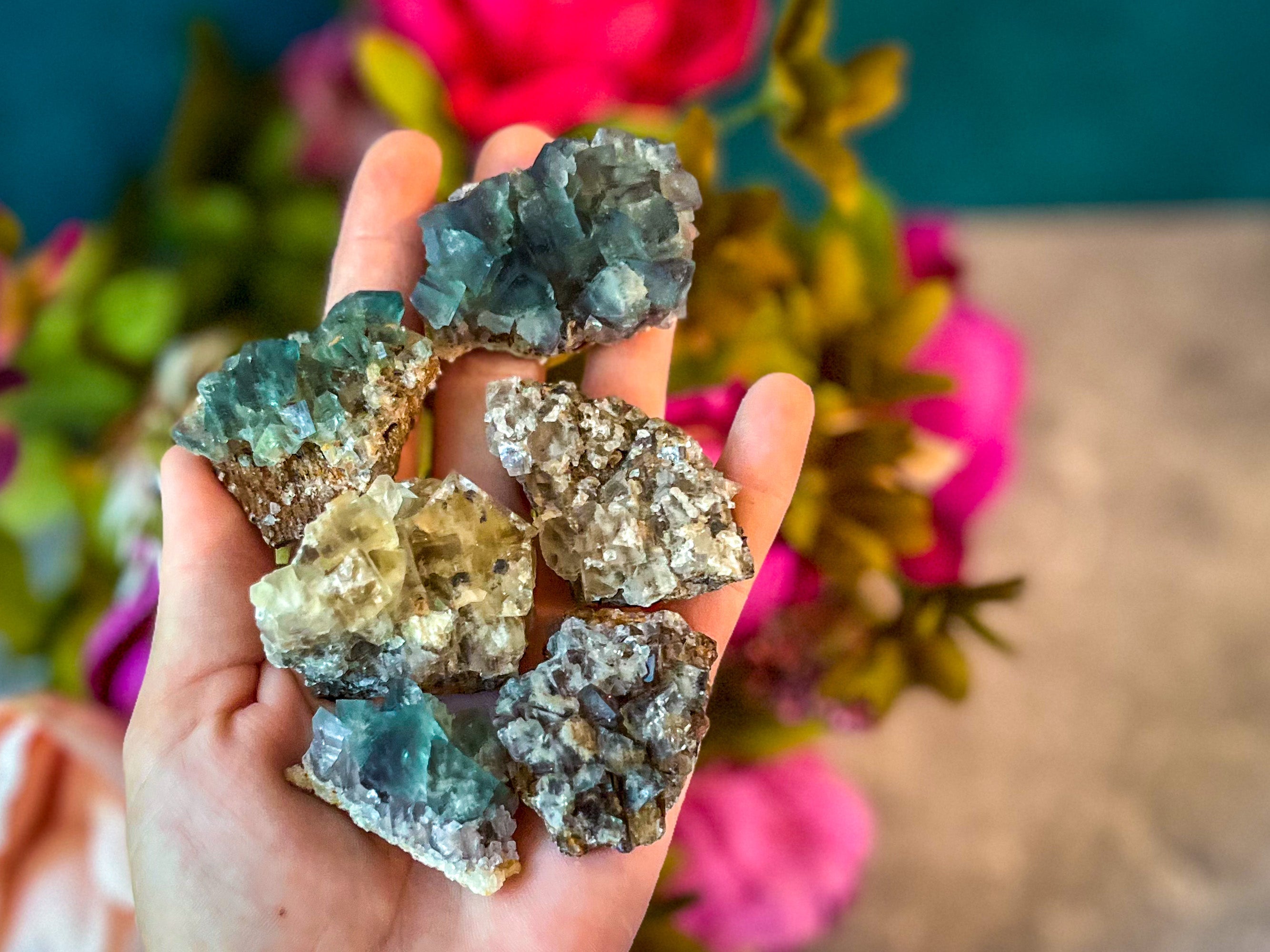 RARE Lady Annabella Fluorite Clusters, Green Purple Yellow and Clear Fluorite, CLOSED Mine! | | Wiccan Center
