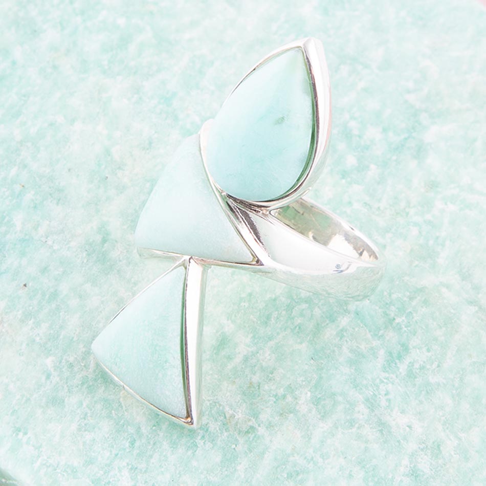 Lahana Green Chrysoprase and Sterling Silver Statement Ring | Rings | Wiccan Center