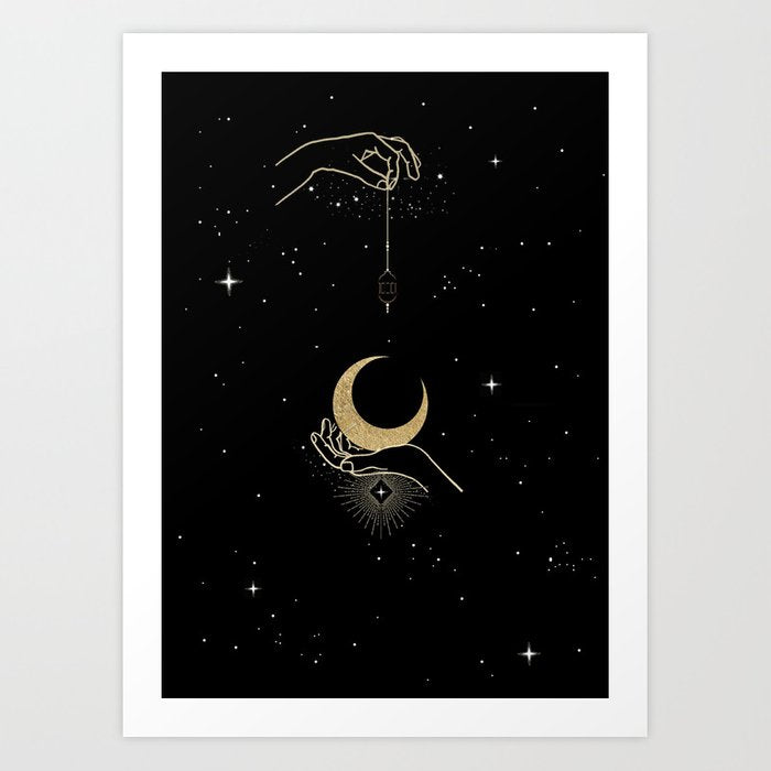 Lantern in the Moonlight Art Print