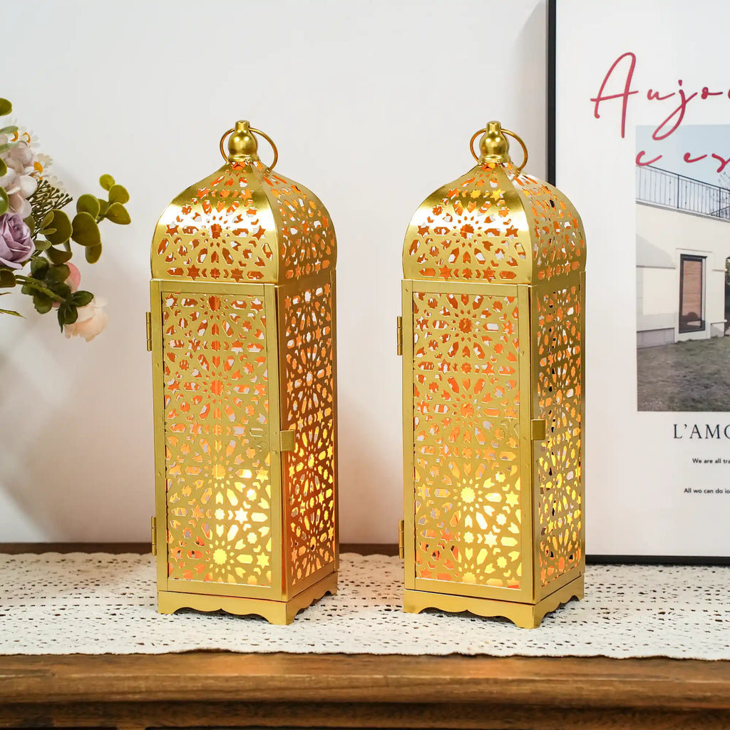 12.5" H Metal Decorative Candle Lantern | Decorative Candle Lantern | Wiccan Center