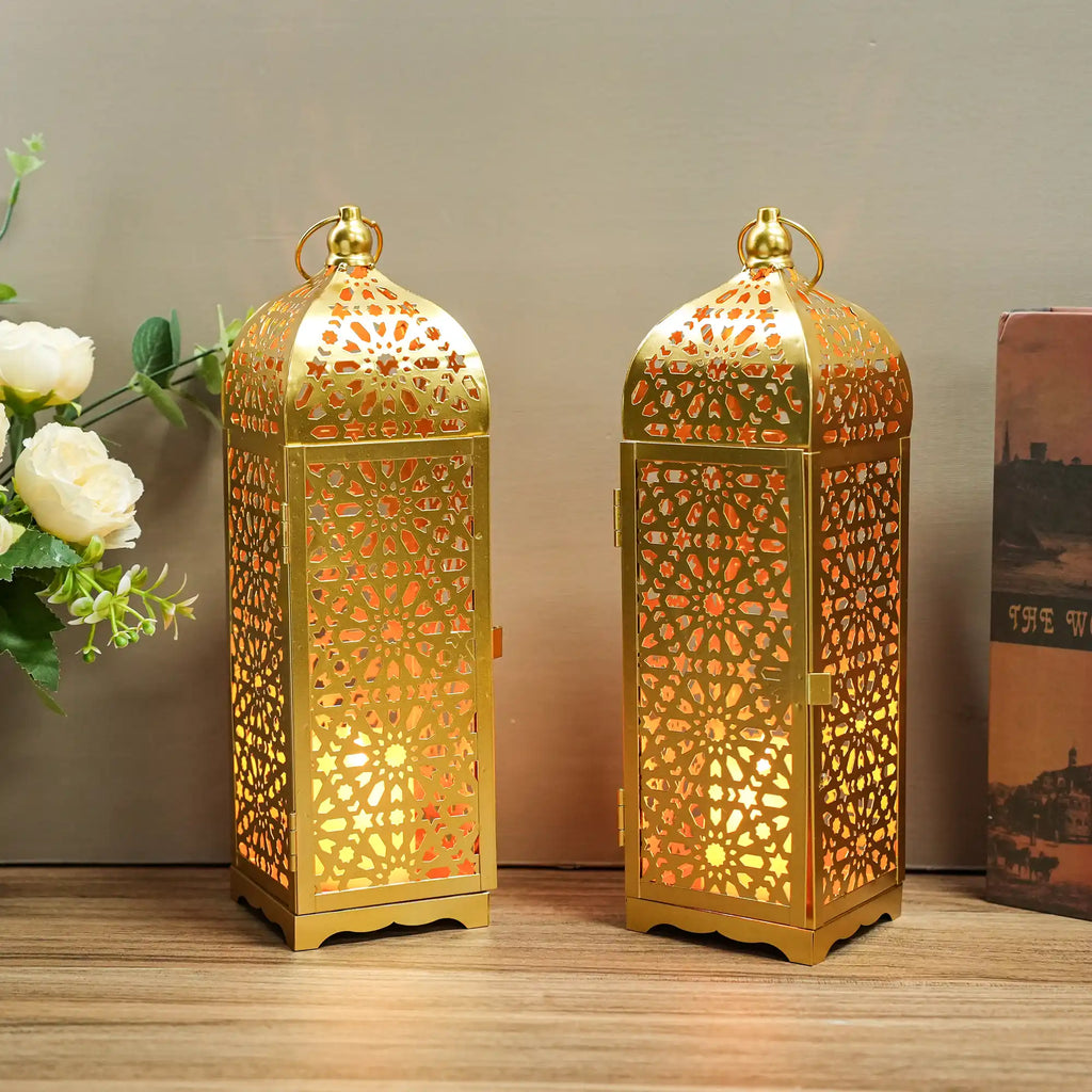 12.5" H Metal Decorative Candle Lantern | Decorative Candle Lantern | Wiccan Center