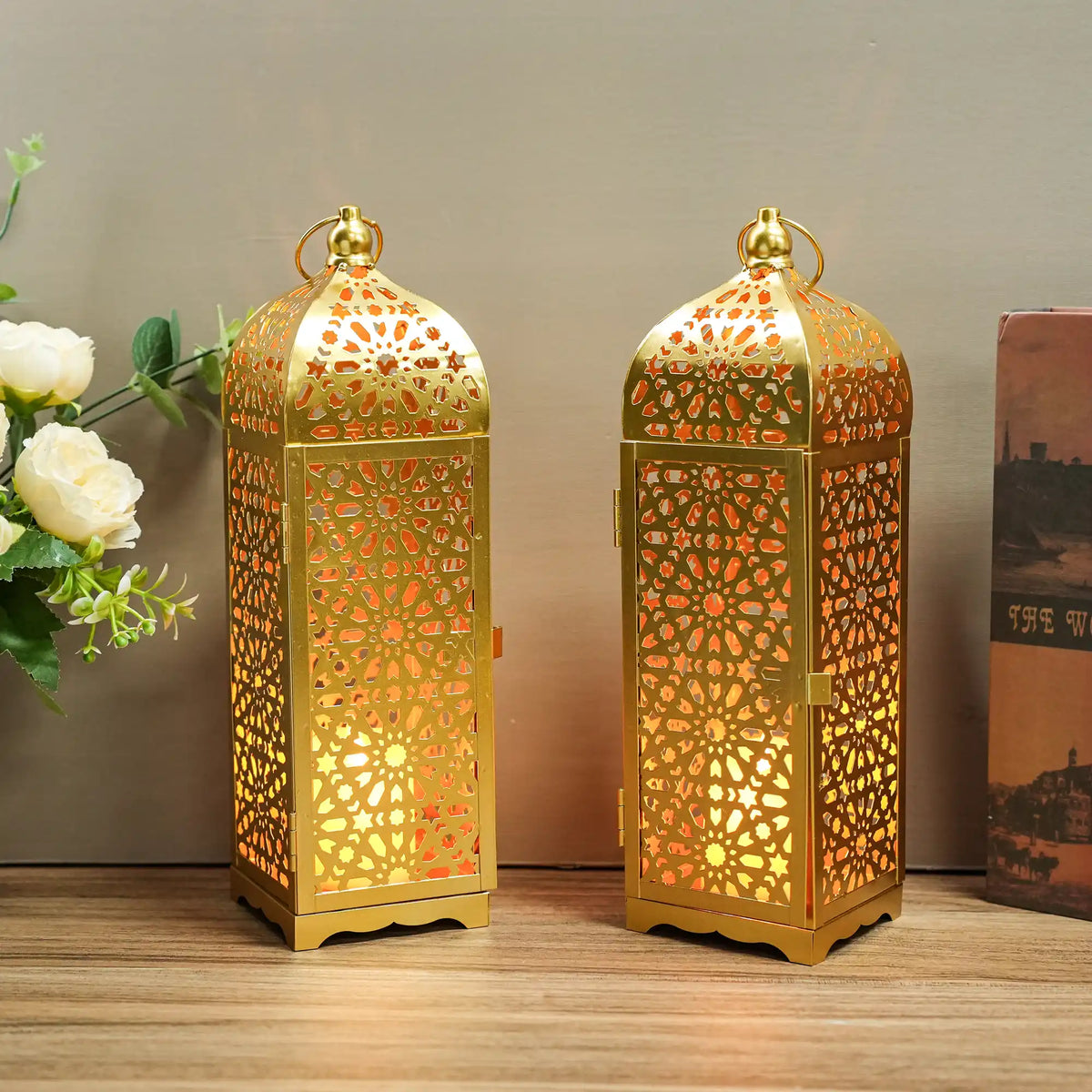12.5" H Metal Decorative Candle Lantern | Decorative Candle Lantern | Wiccan Center