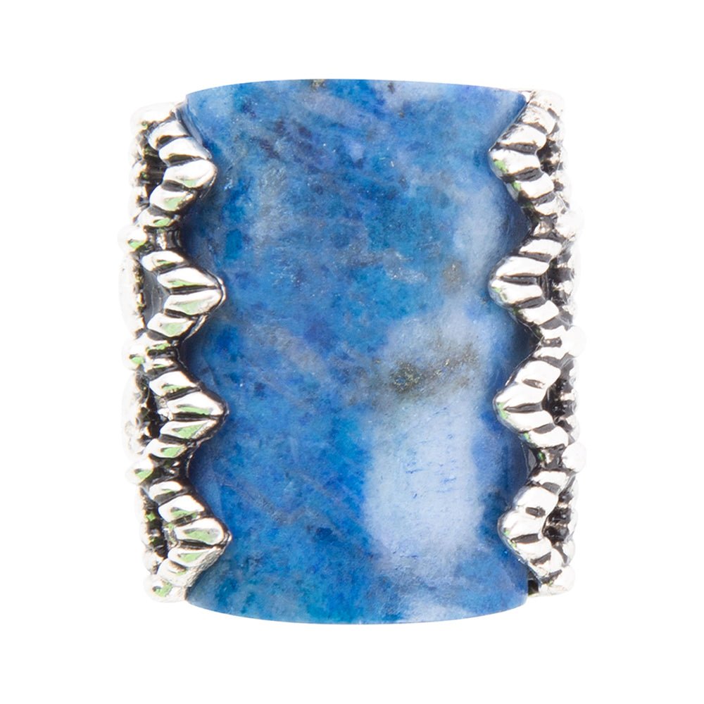 Blue Lapis Slice and Sterling Silver Ring | Rings | Wiccan Center