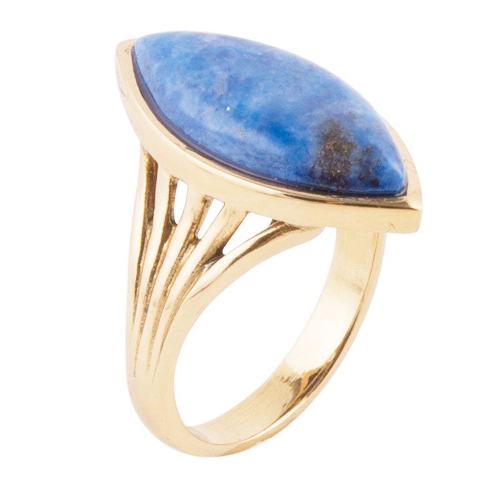 Blue Lapis Golden Spark Ring | Rings | Wiccan Center