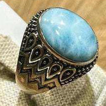Larimar Ring Size 13 "Sea Drops" | Rings | Wiccan Center