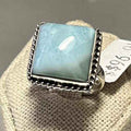 Larimar Ring Size 9 "Ocean Squared" | Rings | Wiccan Center