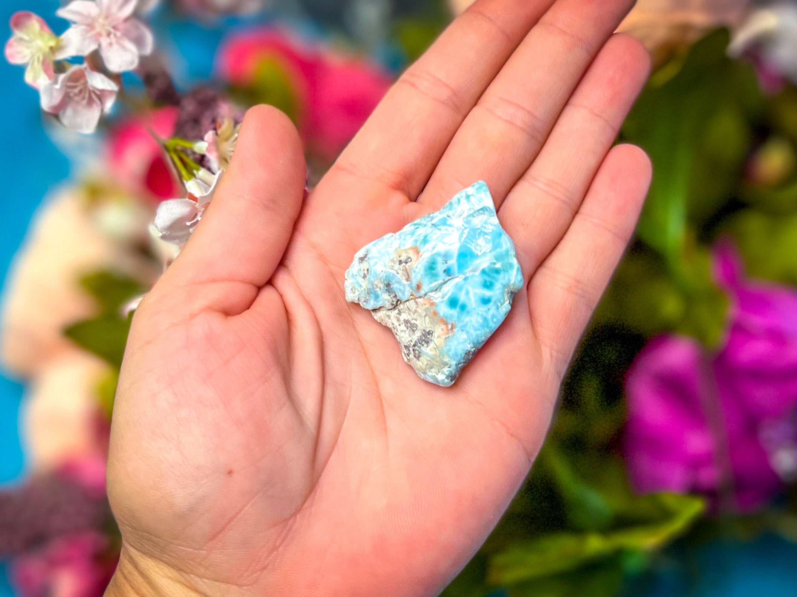 Polished Larimar Slices, Good Quality | | Wiccan Center