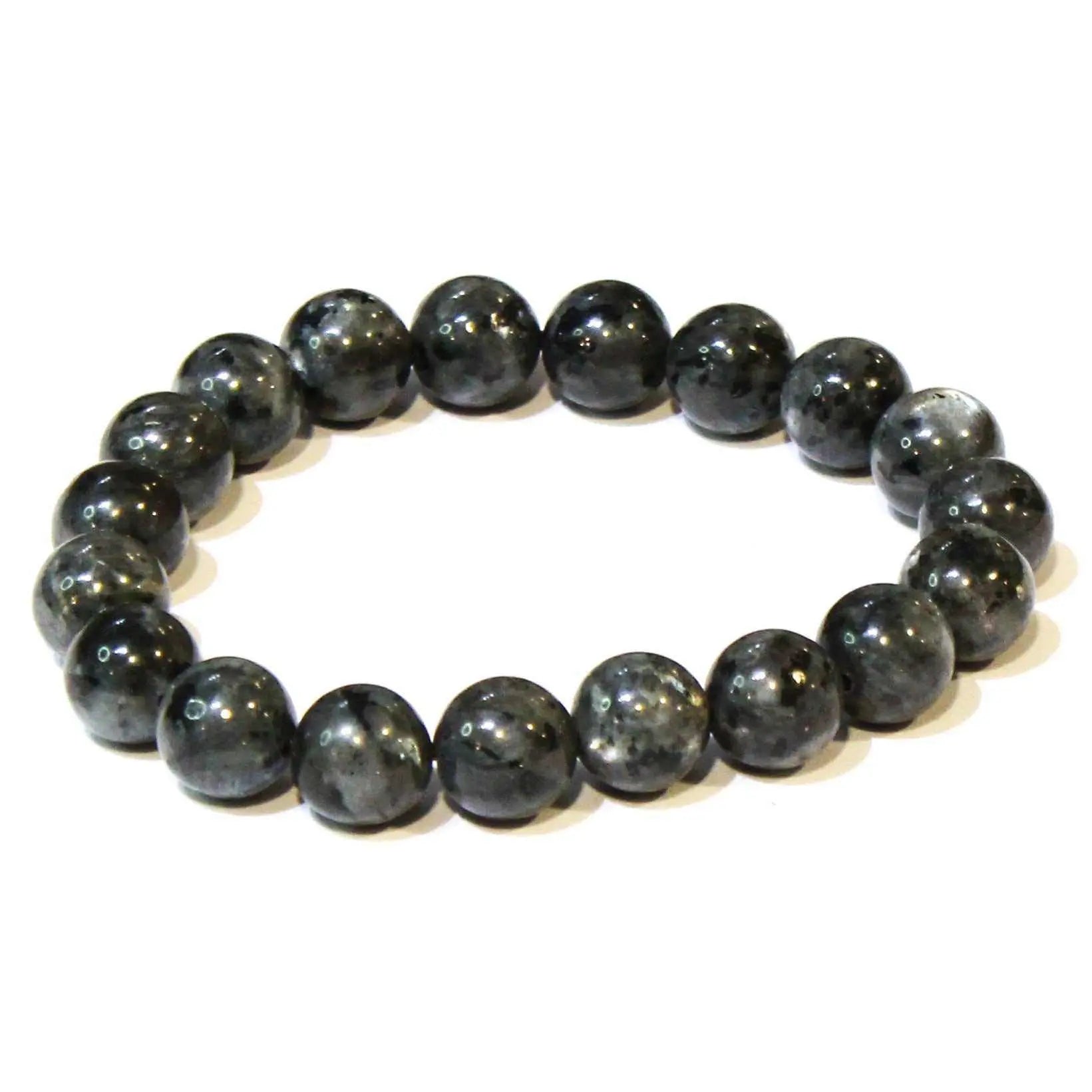 Larvikite Round Bead Bracelet - Earth's Protection | Bracelets | Wiccan Center