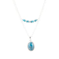 Layered Blue Apatite and Sterling Silver Necklace | Necklaces | Wiccan Center
