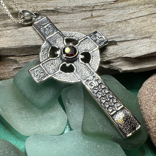 Gibrian Celtic Cross Necklace in Sterling Silver | Pendant | Wiccan Center