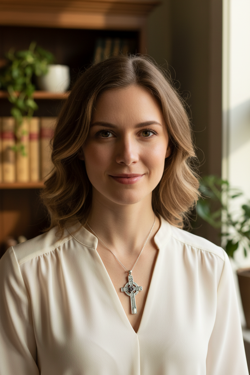 Gibrian Celtic Cross Necklace in Sterling Silver | Pendant | Wiccan Center