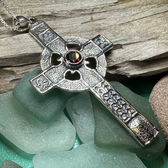 Gibrian Celtic Cross Necklace in Sterling Silver | Pendant | Wiccan Center