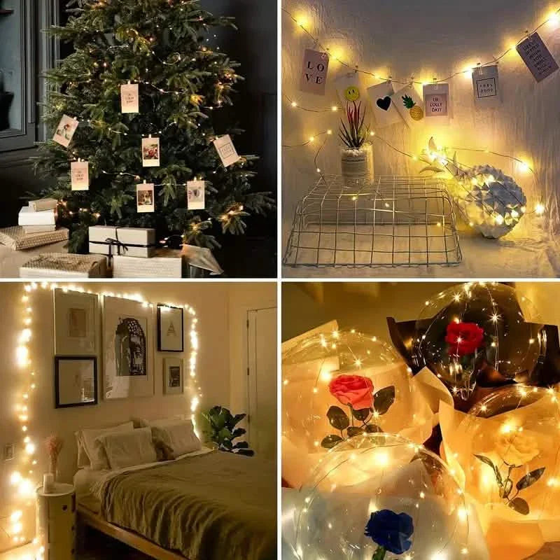 LED String Lights with 40 Wooden Clips | String & Fairy Lights | Wiccan Center