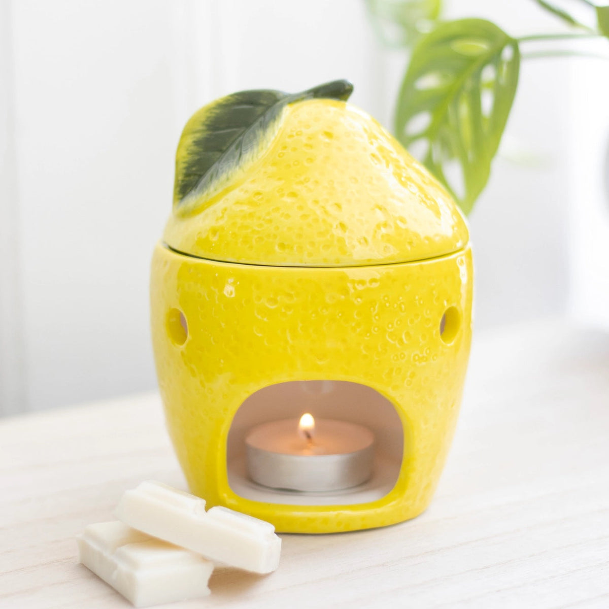 Yellow Lemon Oil Burner | Wax Melt Warmer | Wiccan Center