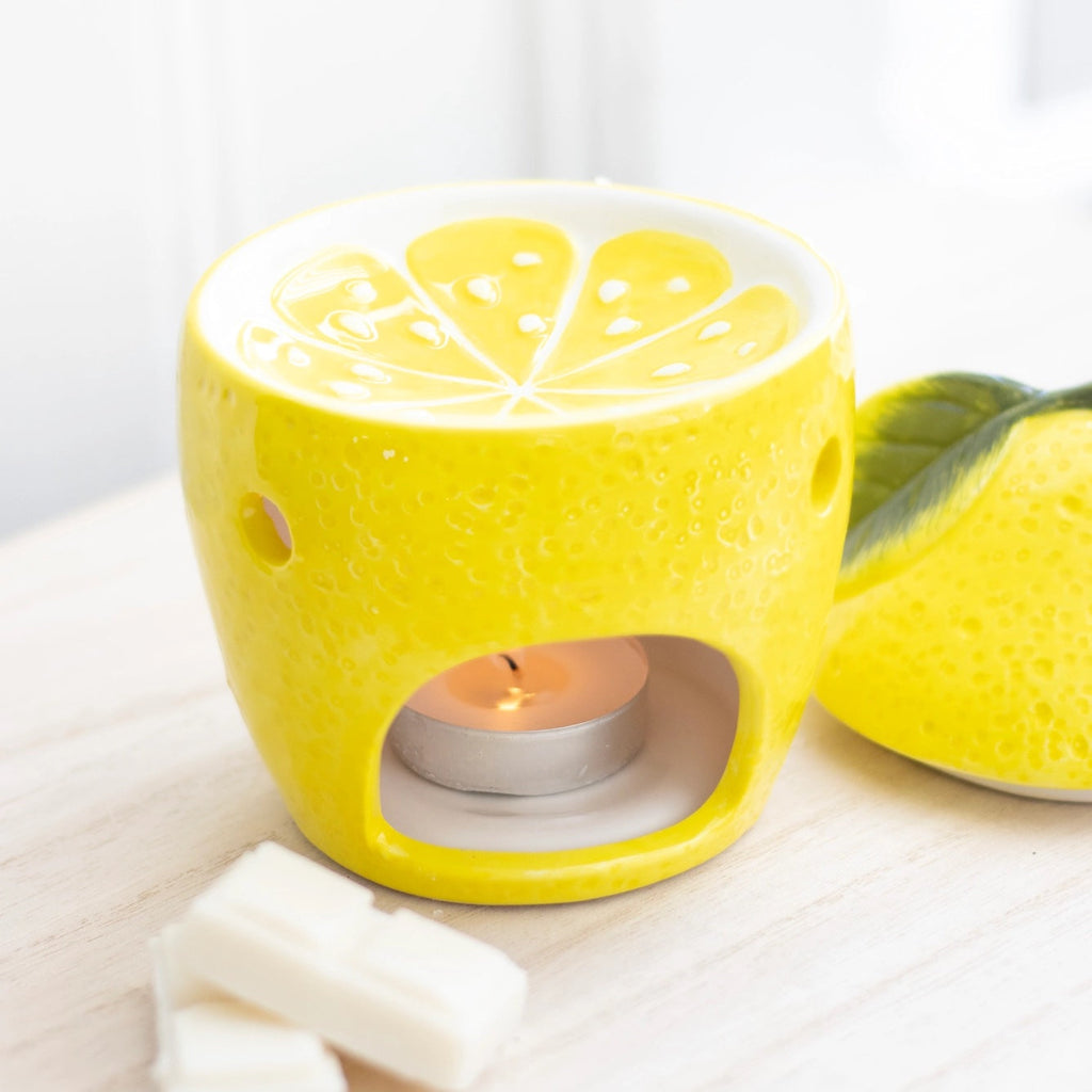 Yellow Lemon Oil Burner | Wax Melt Warmer | Wiccan Center