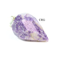 Lepidolite Faceted Drop Pendant with Silver Bail (1 Inch) (4 Pcs)