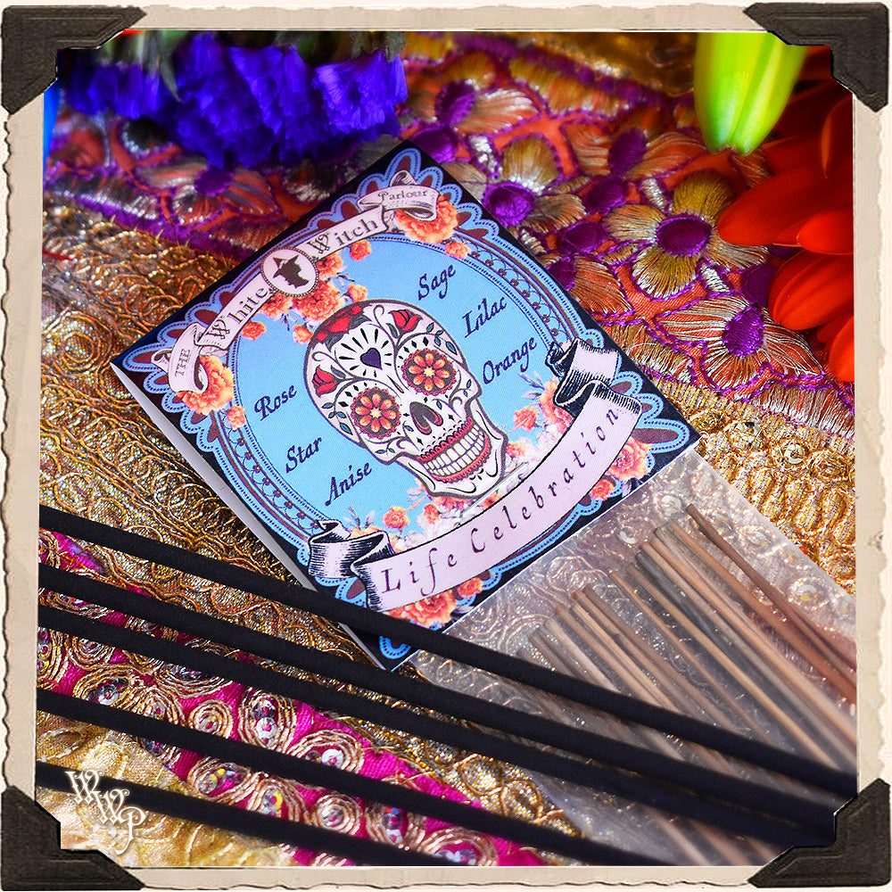 LIFE CELEBRATION INCENSE. 20 Stick Pack. For Dia De Los Muertos, Day of the Dead, Samhain. | INCENSE | Wiccan Center
