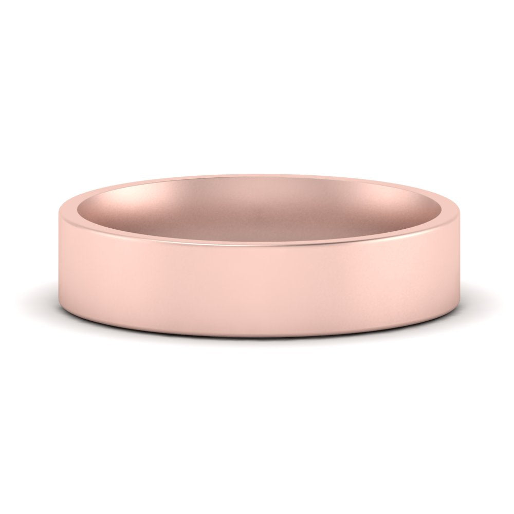 Light Weight Flat 4 mm Mens Wedding Band