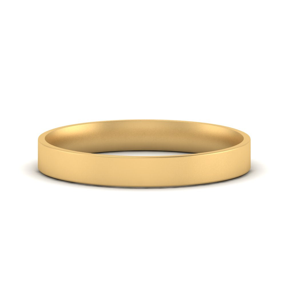 Light Weight Flat 4 mm Mens Wedding Band