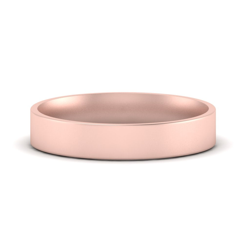 Light Weight Flat 4 mm Mens Wedding Band