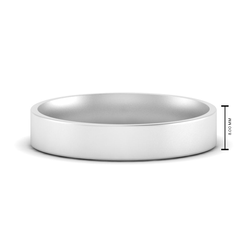 Light Weight Flat 4 mm Mens Wedding Band