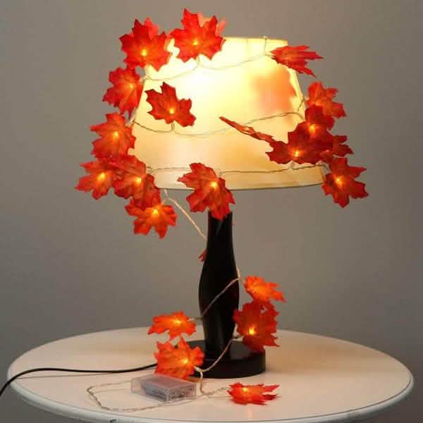 Lighted Fall Garland 40 LED String Light | Seasonal Decor | Wiccan Center