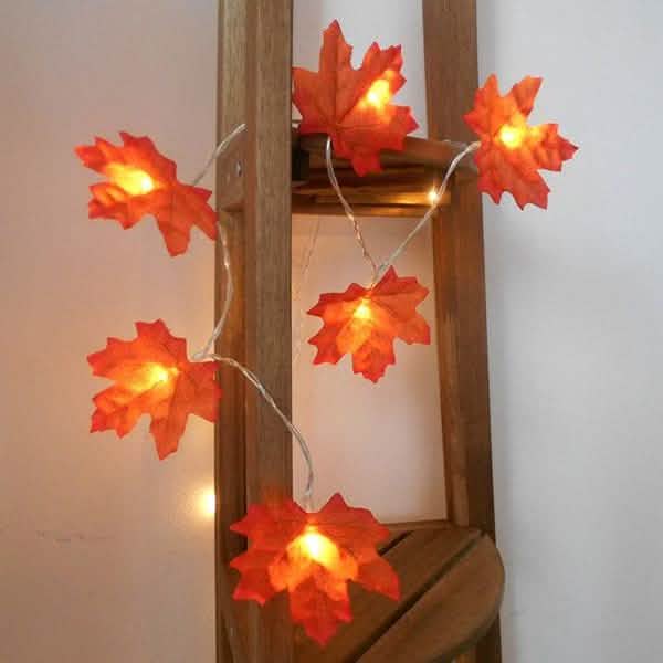 Lighted Fall Garland 40 LED String Light | Seasonal Decor | Wiccan Center