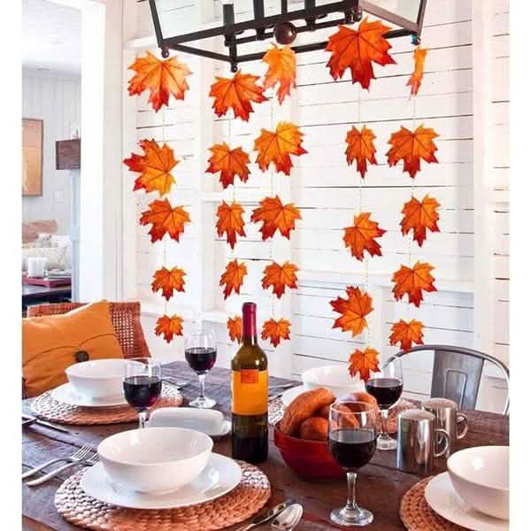 Lighted Fall Garland 40 LED String Light | Seasonal Decor | Wiccan Center